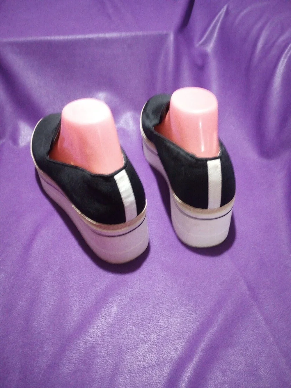 DR SCHOLLS LEOTA Womens Black Platform Slip On Athletic Sneakers 10M Shoes